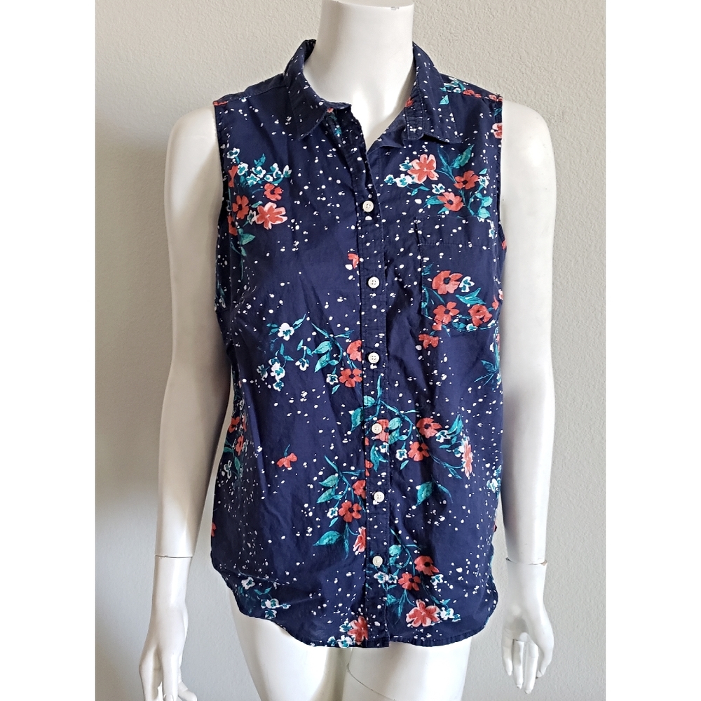 St John's Bay Floral Sleeveless Top
